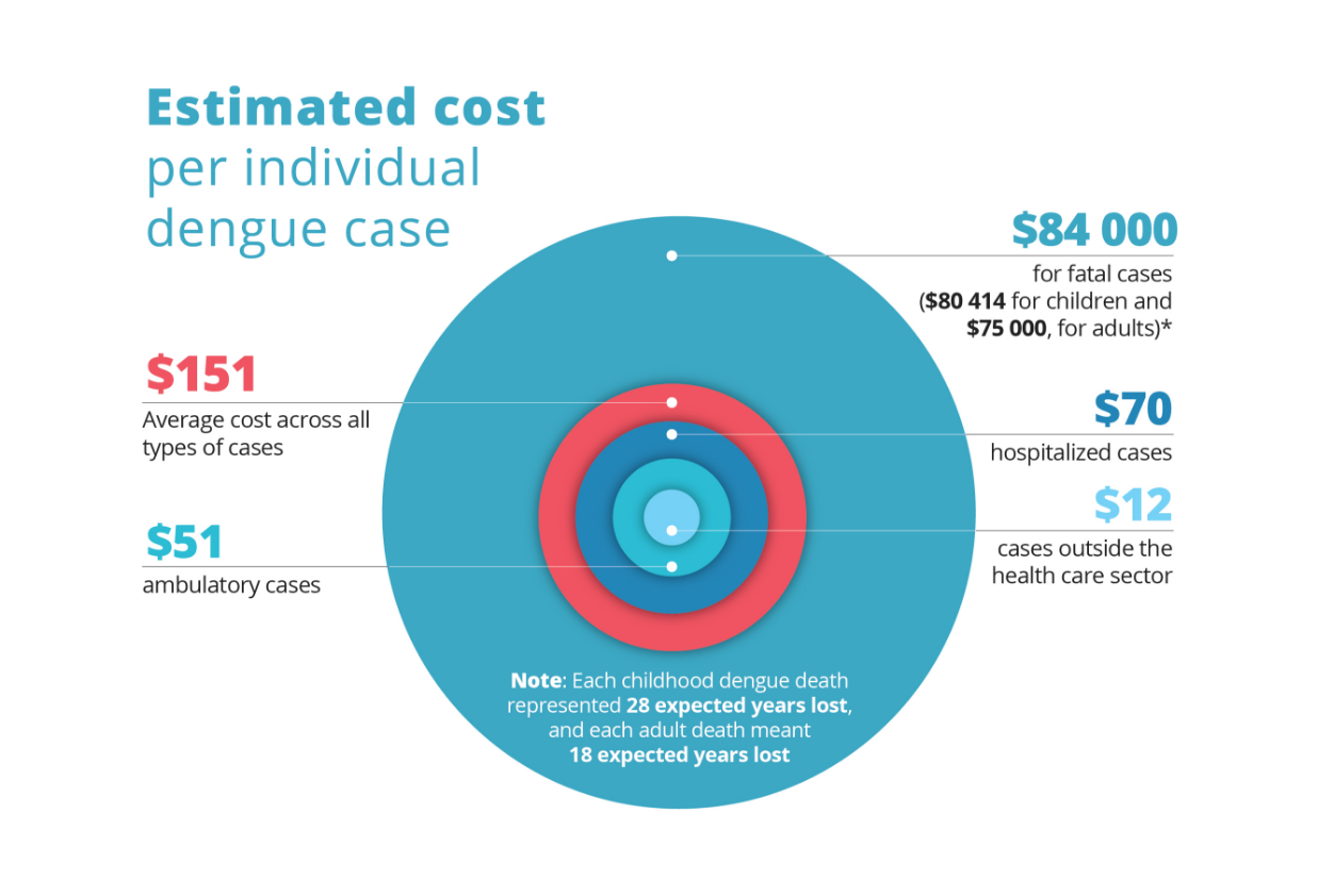 Cost of dengue per person examined at the Dengue Summitgraphic.