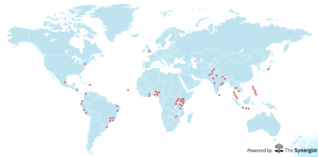 Image showing dengue outbreaks around the globe. 