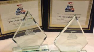 Image of the ASAP awards earned by Break Dengue's team at the Synergist.