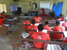 Health Coordinator, Sandrine Benjimen conducts a dengue awareness workshop in Vanuatu. 