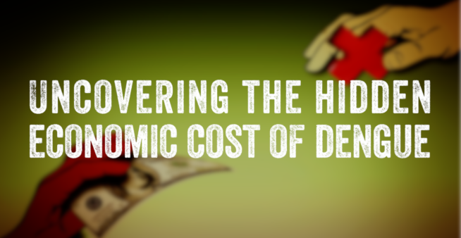 Image representing health costs containing the text, 'economic health costs of dengue.'